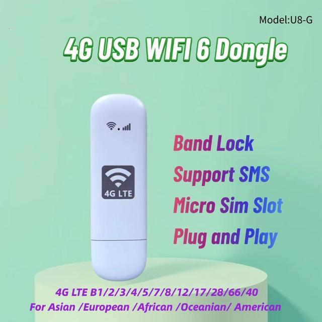 U8 4G Router With Lte Sim Card Slot Portable Wi-fi Universal Modem 4g Hotspot WIFI Dongle