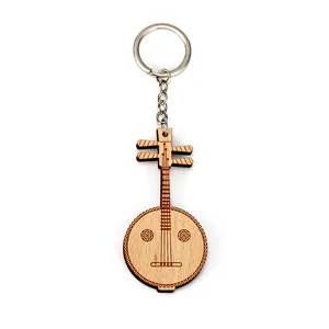 个性化木制钥匙扣，激光切割木制钥匙标签装饰，木制钥匙圈为您的商务礼品