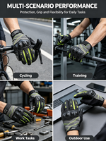 Gants de moto unisexes robustes à doigts entiers, protection UV, antidérapants, protection des articulations rigides, motocross, course, cyclisme