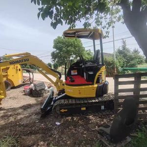 Mini-excavatrice Komatsu PC20 certifiée CE EMC, moteur diesel de 2 tonnes, excavatrice à chenilles en caoutchouc, mini-machine de démolition - Product Image 5