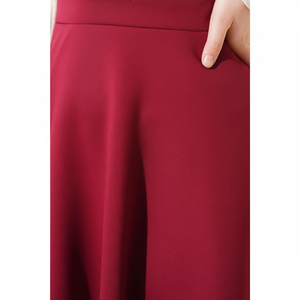 Falda Scuba Larga Rojo Claret - Product Image 1