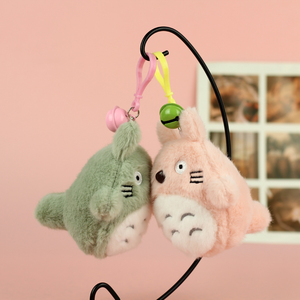 بيع بالجملة لطيف Totoro لينة أفخم لعبة مخصصة الكرتون شينشيلا محشوة الحيوان سوبر لينة الفراء سلسلة المفاتيح قلادة هدية ترويجية - Product Image 5