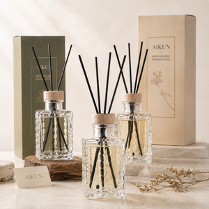 AIKUN Premium Glass Fragrance <b>Diffuser</b> Set Long Lasting Aroma Custom Private Label Supplier <b>Reed</b> <b>Diffuser</b> <b>for</b> Taste Lifestyle - Product Image 2