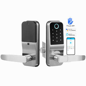 लोकप्रिय डिजाइन TTlock एप्लिकेशन बिजली फिंगरप्रिंट कार्ड कोड संयोजन स्मार्ट दरवाजा ताला जस्ता मिश्र धातु फिंगरप्रिंट दरवाज़ा बंद - Product Image 1