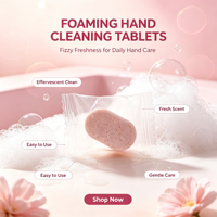 Tablettes effervescentes pour lavage des mains, parfum océan, écologiques, 4g, format voyage, recharge portable