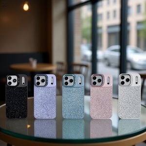 Custodia antiurto trasparente IP 17 PRO con diamanti per cellulari - Product Image 2