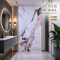 Panneau mural en faux marbre haute dureté, plaque décorative intérieure pour hall d'hôtel, livraison rapide, plaque de marbre UV