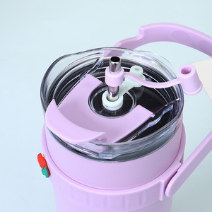 Gobelets isothermes personnalisés en acier inoxydable à double paroi de 40 oz, tasses de voyage écologiques avec poignée, vente en gros de bouteilles d'eau aux États-Unis - Product Image 4