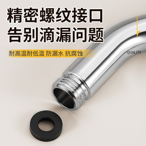 Stainless Steel Shower Head Angle Adjuster L Shape 42mm 112mm 152mm Adjustable Wall Mount Modern Design - Product Image 5