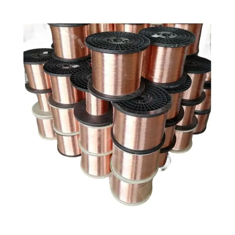 Alambre de aluminio revestido de cobre magnesio 0,12mm 0.256mm CCA CCAM para cable de altavoz eléctrico