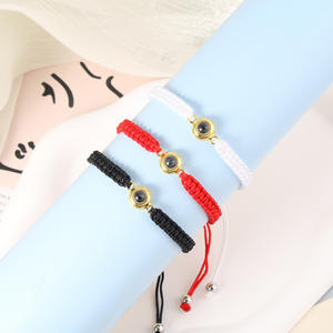 <span class=keywords><strong>Pulsera</strong></span> de proyección personalizada para parejas, brazalete de oro de 18K con <span class=keywords><strong>foto</strong></span> de 100 idiomas, regalo de San Valentín, novedad - Product Image 4