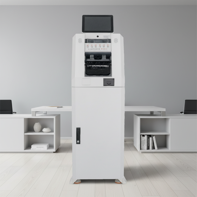 CDM-9000A Cash Deposit Machine with Receipt Printer & Card Reader, Integrated Cash Recycling ATM System