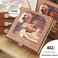Boîtes à pizza personnalisées, grandes, petites, mini, carrées, rectangulaires, rondes, avec laminage brillant, boîtes rigides pour l'emballage alimentaire