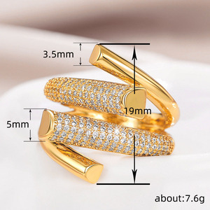 Anello Aperto Regolabile alla Moda, Design Geometrico Minimalista, Gioiello Elegante da Indossare Ogni Giorno per Donne - Product Image 3