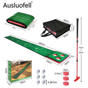 Ensemble de jeu de golf Tapis de golf comprenant un club de putting télescopique et six balles de golf - Product Image 2