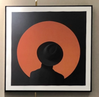 Peinture abstraite minimaliste sur toile et porcelaine de cristal, texture noire et blanche, avec cadre, pour décoration d'hôtel moderne et industriel