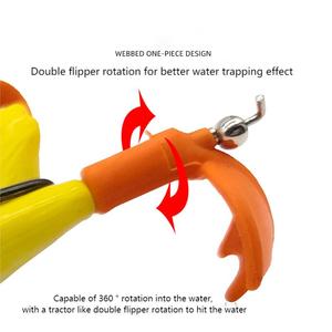 Máy kéo xoay cánh quạt vịt đường phụ mềm với đôi cánh quạt vịt mềm thu hút cá da trơn mồi nổi vịt - Product Image 4