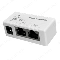 Precio de fábrica Power Active Gigabit Pasivo Power Over Ethernet Adaptador de fuente de alimentación PoE Splitter Inyector PoE Patch Panel