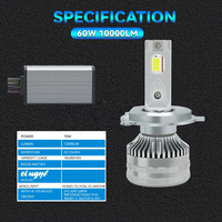 BB2222 Phare avant automobile H7 H11 H4, boîtier gris anthracite, construction robuste, faisceau lumineux fluide, antichoc, longue durée de vie, ampoule de remplacement, vente chaude