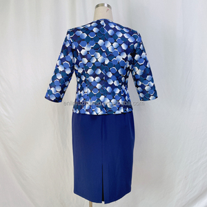 2025 Custom Made Formal Floral Diamond <b>Chiffon</b> Church Dress 2 Piece Set Women Autumn Washable - Product Image 5