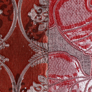 Tissu d'<span class=keywords><strong>ameublement</strong></span> universel en cuir PVC gaufré, imperméable et lavable, design mode rouge chinois, pour housses de siège de voiture décoratives - Product Image 3