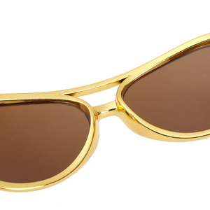 Wholesale Unisex Fashion Party Sunglasses <strong>Rockstar</strong> Retro Gold Celebrity Glasses Plastic Custom Logo Factory Price - Product Image 3