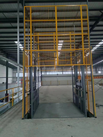 Ascenseur à double voie 3 étages 2 étages pour escaliers Cargo Lif Warehouse Workling Hydrauliic Cargo Goods Lift Elevator for Construction
