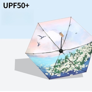 Mini paraguas plegable de cápsula moderno para damas, <span class=keywords><strong>6</strong></span> costillas UV con protección solar, bolsillo para teléfono para negocios, Golf, <span class=keywords><strong>gran</strong></span> regalo para adultos - Product Image 2