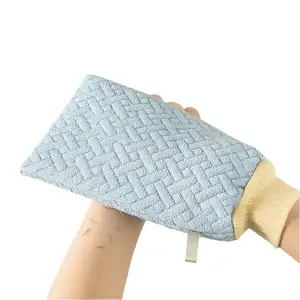 Pet Bath Glove Frothing Soft Shaped Yarn With Soap Moroccan Double Sided Baby Shower For Bathing Dog Turkish Sisal Bath Mitt