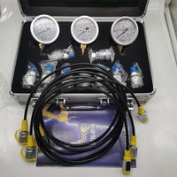 3 Gauge Hydraulic Pressure Measurement Instruments Hydraulic Pressure Test Gauge Kits for Construction Machine Measuring Tool