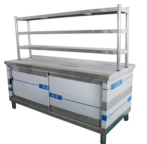 Mesa de Trabajo de Acero Inoxidable Resistente VICTORY KITCHEN con Estante de Tres Niveles Modelo VCT - Product Image 1