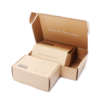 Carpeta de Papel Kraft Marrón Corrugado Reciclado Ecológico con Logotipo Personalizado en Relieve de Alta Calidad con Inserto de Cartón para Envío