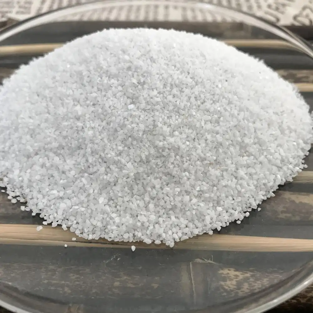 Areia de sílica/quartzo branca de carbono para uso em peças de borracha areia de sílica branca por atacado