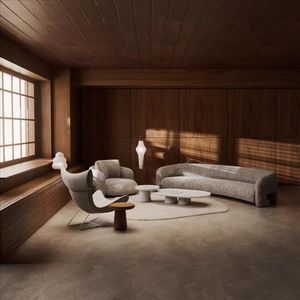 Sofá para el hogar con formas sensuales, suave, elegante, acogedor, Boucle, sofá curvo, esquina, diseñador, minimalista, modular, sofá Seccional de lujo - Product Image 1