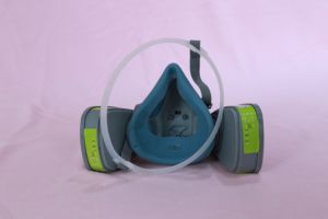 Mascarilla Industrial de silicona de media cara, mascarilla de Gas con doble filtro para pintar - Product Image 4