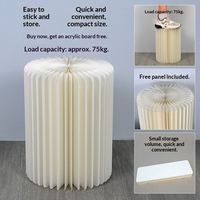 Soporte de Postres de Papel Origami Encriptado, Soporte de Pastel de Papel de Panal, Soporte de Papel Plegable en Forma de Cilindro, Soporte de Postres de Papel para Eventos Elite