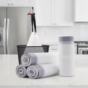 Sacs poubelles Kangle en gros, sur mesure, noirs, en LDPE/PE, avec cordon de serrage, résistants, étanches, pour la maison et la cuisine - Product Image 1