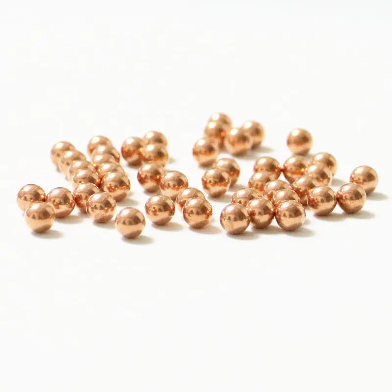 Boule de cuivre solide à haute résistance, boule de cuivre pur 99.99, 3.5mm, 4mm, 4.5mm, 5mm, 6mm, perles de cuivre