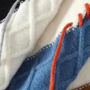 Pull tricoté automne et hiver homme mode patchwork pull col rond - Product Image 6