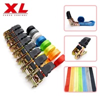 Sangle d'arrimage à cliquet sans fin de 1 pouce, 800 kg, pour camion, palette, cargaison, en polyester, certifiée CE