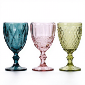 Verres de luxe personnalisés de 240 ml pour mariages et fêtes, gobelets vintage pour champagne, bleu, ambre, rose, et coupes personnalisées pour vin rouge et eau - Product Image 6