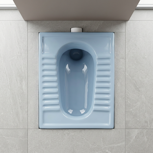 Casserole accroupie en céramique bleu ciel rustique Orissa-Toilette de WC de qualité d'exportation au meilleur prix FOB de l'Inde - Product Image 5
