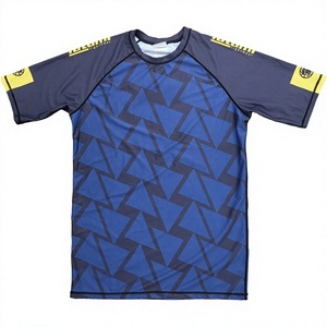 เสื้อรัดรูปแขนสั้นแบบซับลิเมชั่นสำหรับผู้ชาย  สำหรับศิลปะการต่อสู้ บราซิลเลียนยิวยิตสู  ยูนิเซ็กซ์  เหมาะสำหรับการต่อสู้  ช่วยรัดกล้ามเนื้อ  ใช้เป็นเสื้อชั้นใน - Product Image 2