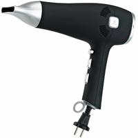 Sèche-cheveux professionnel électrique rouge avec câble rétractable, diffuseur ionique, buse haute vitesse 2000W, pour usage domestique et hôtelier