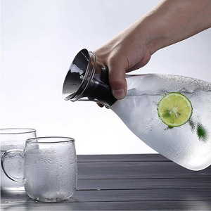 Jarra de agua fría de vidrio de borosilicato de alta resistencia, 1.5L, apta para lavavajillas, para fiestas y uso en verano - Product Image 2