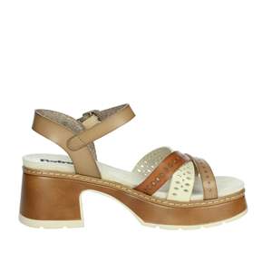 Sandalo con Tacco da Donna Refresh, Beige, con Plateau e Cinturino alla Caviglia - Product Image 3