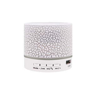 Mini haut-parleur sans fil à texture craquelée, lumière RVB dynamique clignotante, lecture multimédia TF USB, subwoofer stéréo portable en forme de cylindre, cadeau - Product Image 1
