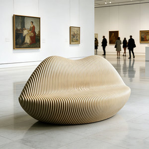 Silla de Fibra de Vidrio para Exteriores, Taburete Moderno de Ocio, Asiento para Centro Comercial, Sala de Exposiciones, Parque, Área Escénica, Banco de Descanso Anticorrosivo - Product Image 1