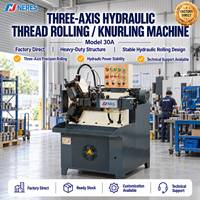 Machine à rouler les filets à 3 rouleaux Neres avec support OEM, système hydraulique entièrement automatique, pour le roulage de filets de boulons