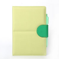Agenda thermique 2026 Jingu populaire style Morandi en cuir PU, couverture rigide colorée avec fermeture magnétique, idéal pour les étudiants et le bureau (cadeau)